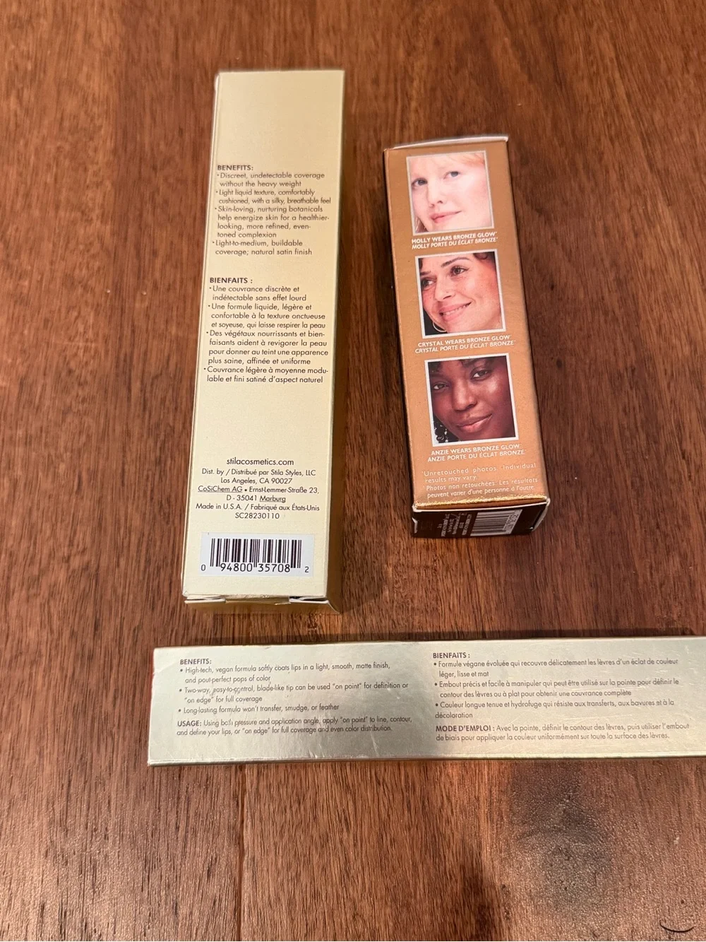 Stila Hide & Chic Foundation, lippy, and Peter Thomas Roth